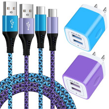 Bloc Luchtaire Balla Cineál C le Muirearú Tapa2 phíosa + 2 chábla USB-C 6 troigh, Comhoiriúnach le Android