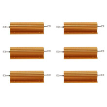 6X Gouden Aluminium Beklede Vermogensweerstand, Weerstand 100W, 8 Ohm 8R