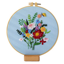 Blingpainting håndholdt blomsterbroderikit – nemt, bærbart og smukt; kompatibelt med gør-det-selv-begyndere