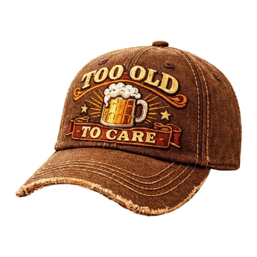 Vintage Distressed Baseball Cap for Men Adjustable Cotton