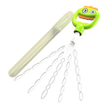 Pyaiiner 32-Hole Toddler Bubble Wand with Smiling Face & 5-Claw Stick – Foam Party Favors for Birthday, Easter, Graduation, Shower (4oz), compatible