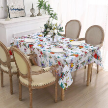 Spring Summer Floral Tablecloth Rectangle 60x120 Inch, Outdoor Tablecloth Vintage Birds Flower Table Cloth Decor for Dinner Party Picnic