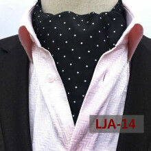 Men's Paisley Polka Dot Cravat Scarf Ascot Neck Tie