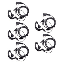 5X Walkie-Talkie-Headset, 2-Poliger K-Stecker, Kabelgebunden, Zwei-Wege-Amateurfunk-Ohrhörer für BF-888S UV5R Walkie Talkie 992 Earwear