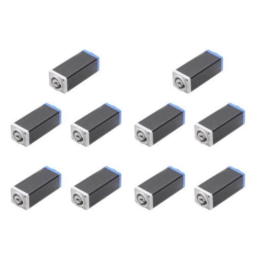 10X LED PowerCon AC Coupler Adapter Extender Connector High Quality Speakon Panel Mount Straight Adapter  to White