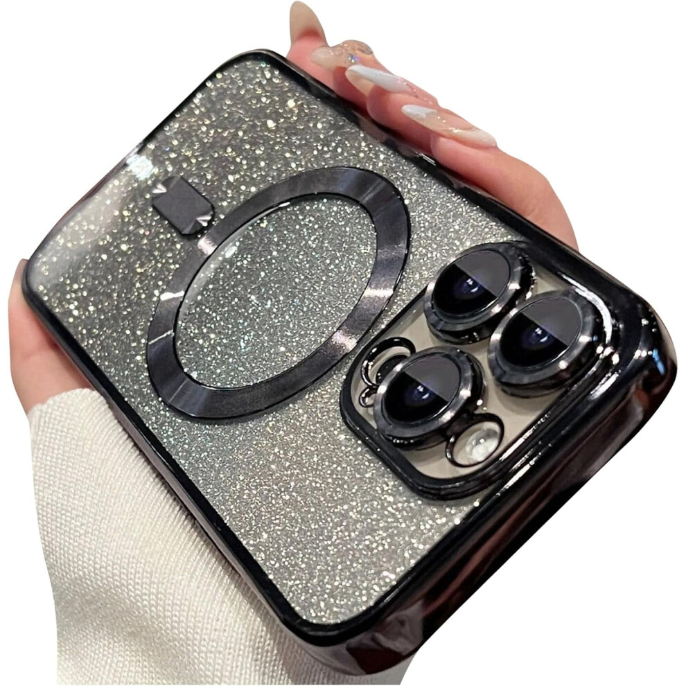 Magnetic Gradient Glitter Bumper Case For Iphone 12 Pro Max Â Magsafe Compatible, Military Drop & Camera Protection, Shockproof 9479868059146