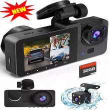 Camera 4K Front and Rear Dash Cam Built-In WiFi GPS Parking Mode G-Sensor Video