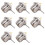 8X UHF Hembra SO239 Jack Bulkhead Solder Panel Mount RF Straight Connector, Plateado 1