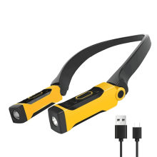 Lampa Léitheoireachta USB In-athluchtaithe Solas Leabhar Muineál, 2 Leibhéal Gile, Lámha Lúbtha le haghaidh Léitheoireachta, Campála,