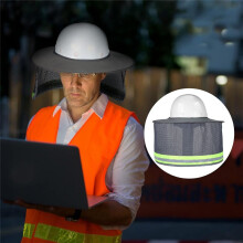 2 Piezas de Casco Protector para el , Protección para el Cuello, Malla de Ala Completa de Alta Visibilidad, Protección Solar y Polaina para el