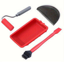 Kit de 4 Aplicadores de Pegamento de Silicona, Juego de Brochas Reutilizables para Pegamento de Madera, Brochas de Silicona para Carpintería.