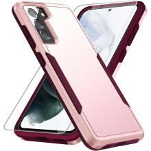 Heavy-Duty Rugged Case for compatible with Samsung Galaxy S21 Plus w/ HD Screen Protector – Military-Grade Drop Tested
