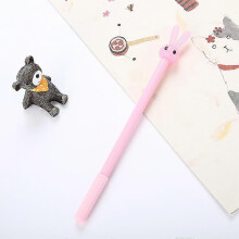 (Pink) 2Pcs Cartoon  Gel Pens For Stationery Office School Supplies 0.5Mm  Black Ink Cute Patterns Cartoon  Gel Pens