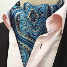 Men's Paisley Floral Scarf Cravat Ascot Tie Wedding