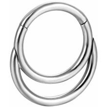 16G Simple line septum ring Stacked forgyldt septum ring Septum ring Næsering piercing Til både mænd og kvinder