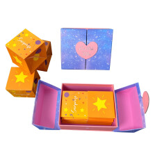 Valentine Surprise Boxes – Pink/Blue Heart Bouncing Envelopes, Cash Explosion Gift Boxes for Birthday, Wedding, Anniversary – 16 Pcs