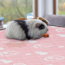 2Pcs Washable Guinea Pig Pee Pads, 47x24", Waterproof & Absorbent Reusable Cage Liners for Guinea Pigs, Rabbits, Hamsters, Hedgehogs