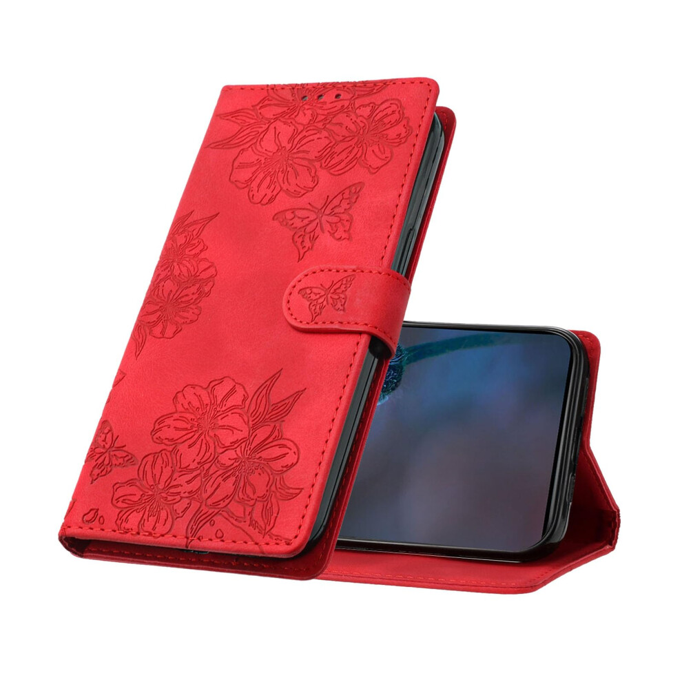 Case For Samsung Galaxy A16 5G Pu Leather Flip Wallet Cover With Card Holder, Magnetic Closure, Kickstand, Red 9771547594444