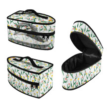 Dustproof Travel Iron Organizer Floral Pattern Design, Compatible with Most Iron Durable & Protective Carrying Case(Bag Only)
