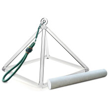 Pirámide de Meditación de Cristal de 8 Pulgadas, Trípode Geométrico, Carillón de Viento para Meditación de Yoga, Instrumento de Percusión.