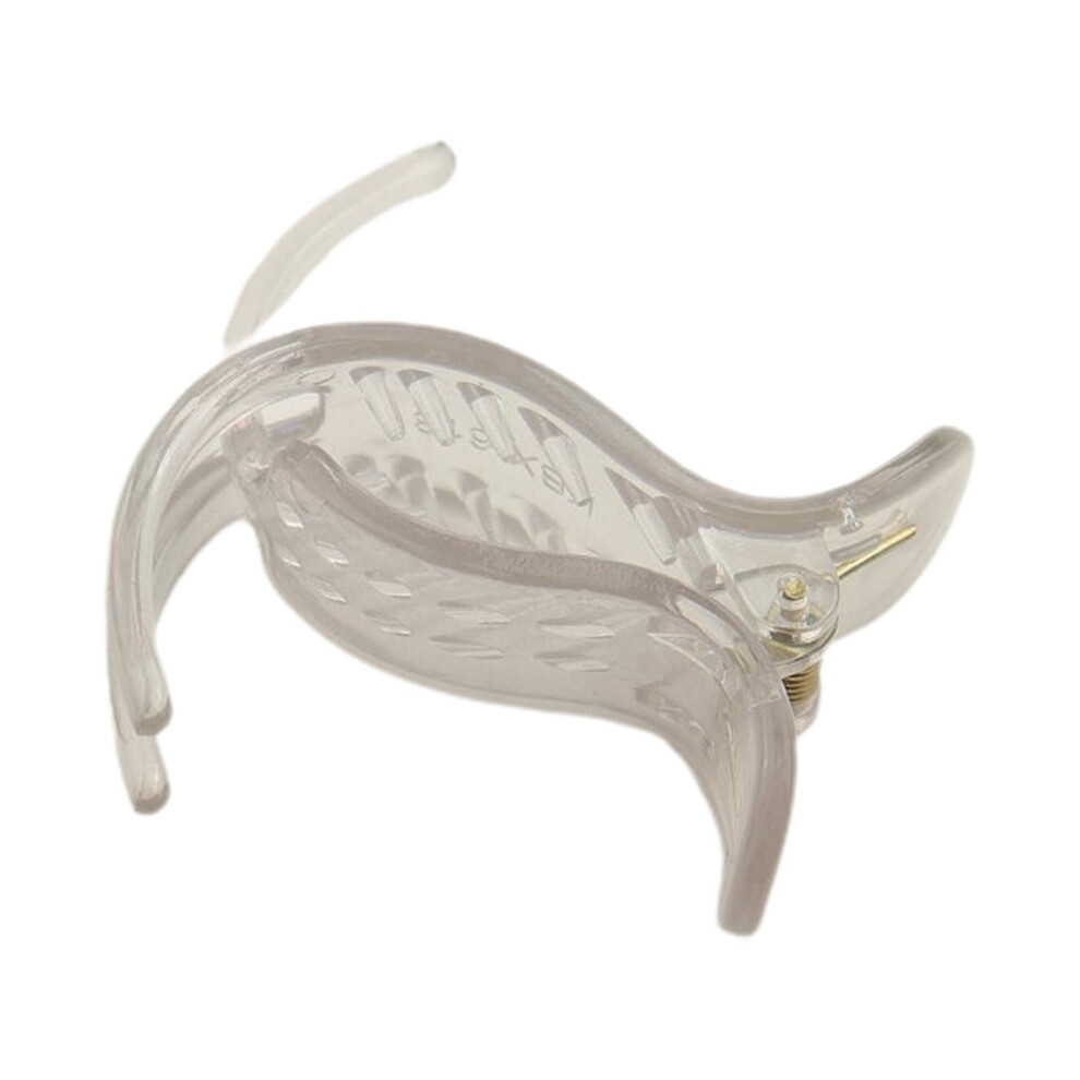 Xinwanna Women's Solid Color Anti-Slip Claw Hair Clip â Easy Operate, Cross Hair Decoration, Hair Gripper (Clear)