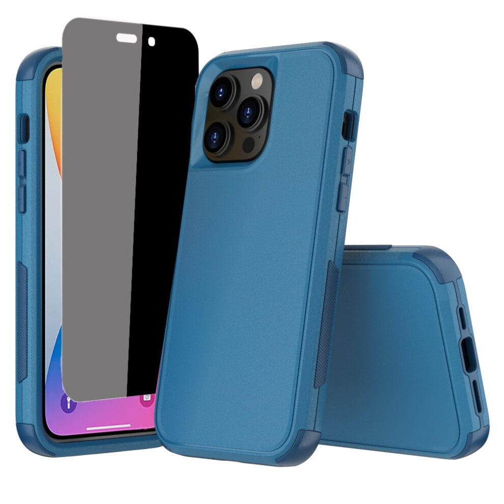 Compatible With Iphone 14 Plus Case + Anti-Spy Privacy Screen Protector, Heavy-Duty Shockproof Phone Case For 6.7" 9028731003375
