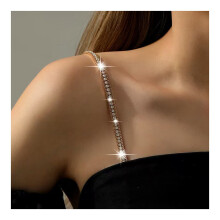 Xinwanna Bra Shoulder Strap Sparkling Rhinestone Anti-Slip Shoulder Straps Adjustable Women Underwear Accessories (Type E)