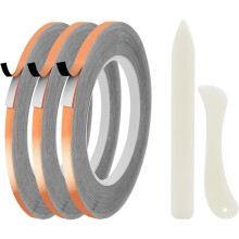 3 Pack Stained Glass Foil, Copper Tape (0.2/0.23/0.27 Inch X 36 FT) with Plastic-Scraper, Foil for DIY