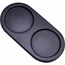 Black Wooden Salt and Pepper Mill Tray 2.28 Inch Acacia Wood Tray Peper Mill Holder Mills & Shakers Salt & Pepper Grinder Rest for DIY Making