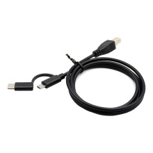 Cábla OTG ó Fhóin Chliste go Printéir Micrea-USB & Cineál C go Corda USB-B Sreang Dáta