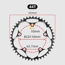 Road Bike Chainring 110 BCD 5-Bolt Narrow-Wide 44T