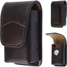 Folding Spectacle Case Leather Waist-Mounted Flip Case 1