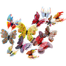 3D Butterfly Wall Decor Stickers with Magnets – Colorful Set for Parties, Offices & Bedrooms – 1 Set