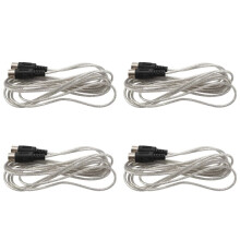 4pcs 9.8FT Midi Male to Male DIN 5-Pin Music Instrument Extension Cable Connector