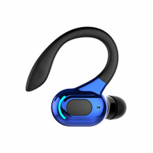 Bluetooth-hörlurar, trådlösa öronsnäckor vattentäta, over-ear-hörlurar för sport, löpning, träning, spel, blå