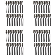 80 Stück Handgriff Edelstahl Draht Borsten Bürsten Set für Reinigung Schweißen Schlacken, Flecken und Rust (Silber)