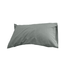 Washed Cotton Pillowcase for Hair & Skin – Linen-Feel, Soft, Breathable, Envelope Closure, 18.8929.13", Gray