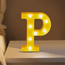 Lettres lumineuses LED alphabet - Fonctionne sur piles, couleurs personnalisables, pour la maison, les fêtes, les mariages, Noël - Compatible avec