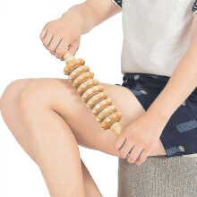 KINCJON Wooden Yoga Massage Stick Fascia Muscle Relaxation Roller