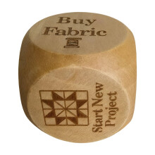 Handmade Wooden Sewing Dice with 6 Engraved Tasks – Quilting Motivation & Productivity Boost, Perfect Gift for Sewing Enthusiasts & Craft Lovers