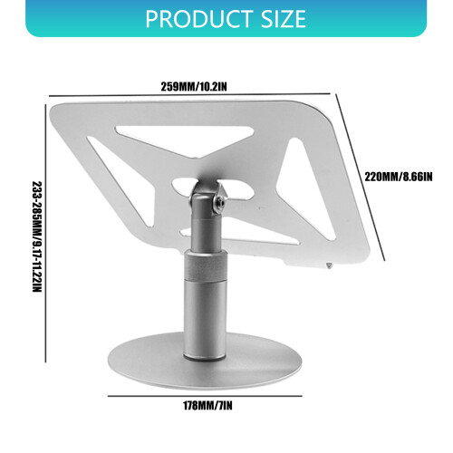 360 Rotating Height Adjustable Foldable Tablets Stand for Video 2