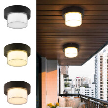 under $5 Outdoor Flush Mount Ceiling Light Fixture, LED Light Porch Lights Ceiling Mount for Front Porch Deck Covered Patio Hallway