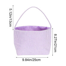 Sac en toile lapin de Pâques, sac cadeau et panier portatif pour enfants pour les fêtes, sac fourre-tout en tissu souple pour le rangement