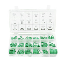 Kit de 270 peças de anéis de vedação de borracha com estojo de suporte, medidas SAE e métricas.