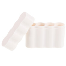 Portable Rv Battery Box 4 Slot Tpee Organizer Waterproof Lightweight White