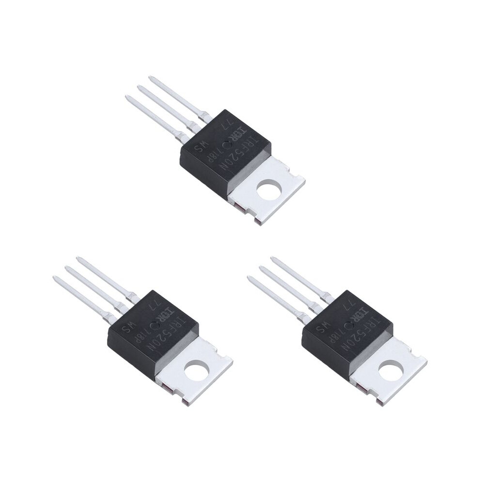 Photos - Other Electrical Equipment 3X 100V 9.7A N-Channel Power Pulled IR MOSFET Transistor IRF520