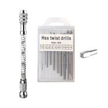 10Pcs Professional Semi-Automatic Mini Manual Hand Drill-Set A