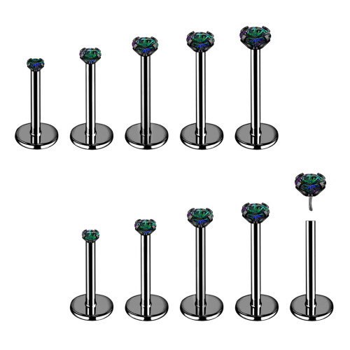 8-10 τεμάχια δακτύλιοι χειλιών Labret από ανοξείδωτο ατσάλι, δαγκάνα τρυπήματος