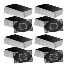 400 Pezzi Grezzi per Incisione su Metallo, Foglio di Alluminio, Incisione Laser su Biglietti da Visita, Carte Regalo DIY, Nero Opaco