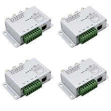 4X 4CH Passive Video Balun for TVI CVI Cameras CCTV Via Twisted Pairs UTP Video Balun 4CH Transceiver BNC to UTP RJ45